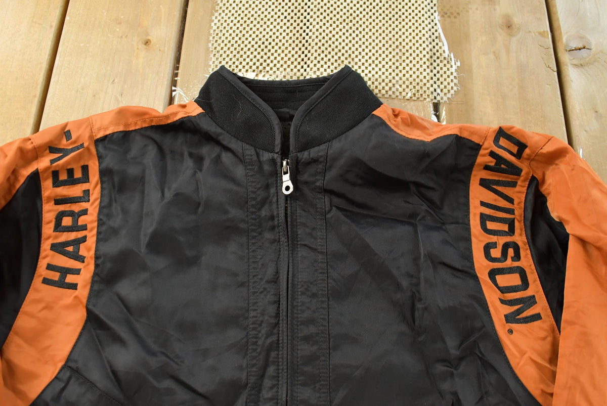 Vintage 1990s Harley Davidson Embroidered Motorcycle Jacket Men's M