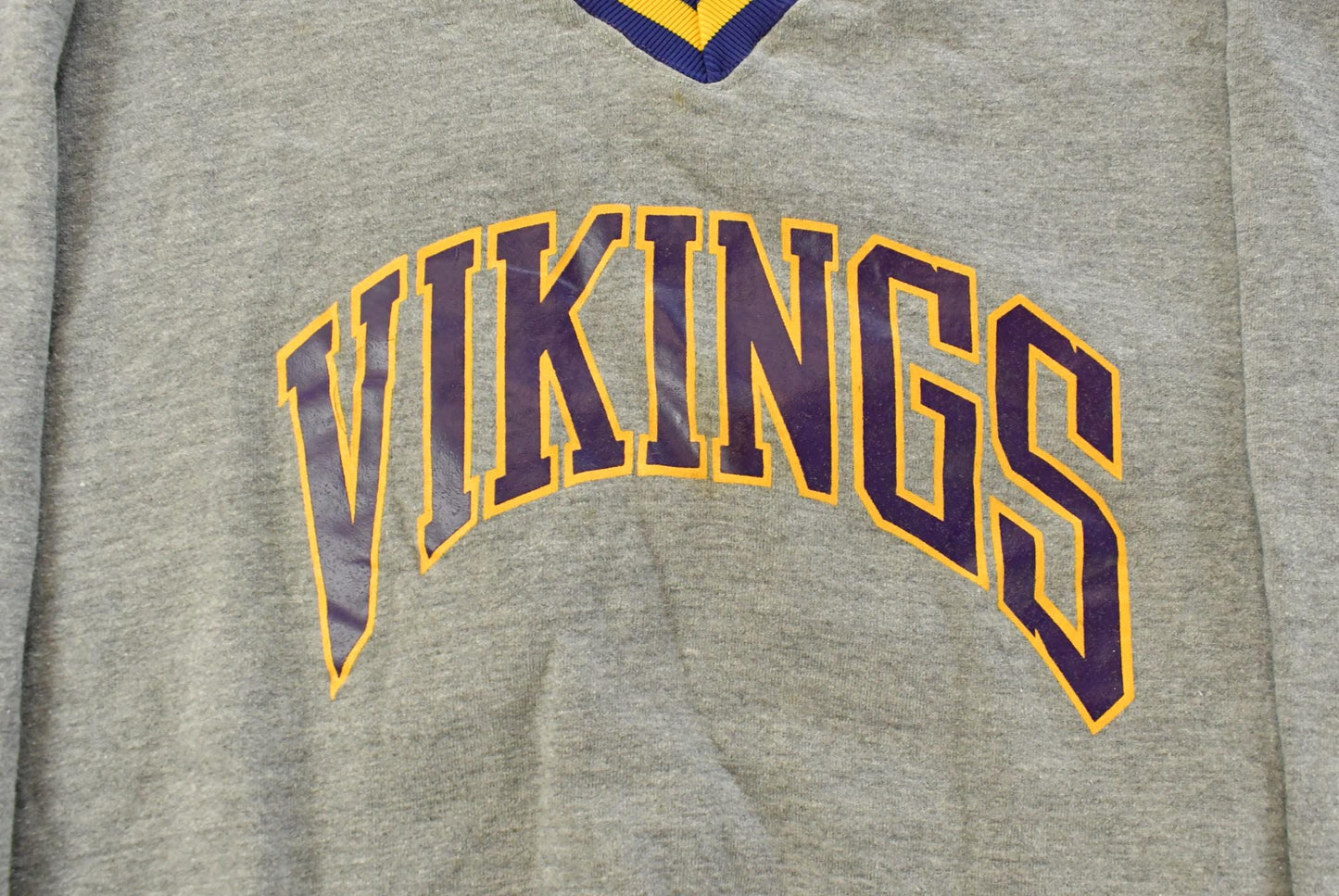 Vintage 1990s Minnesota Vikings NFL V Neck Sweatshirt Men's XL