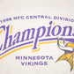 Vintage 1998 Minnesota Vikings Champions NFL T Shirt Men's L