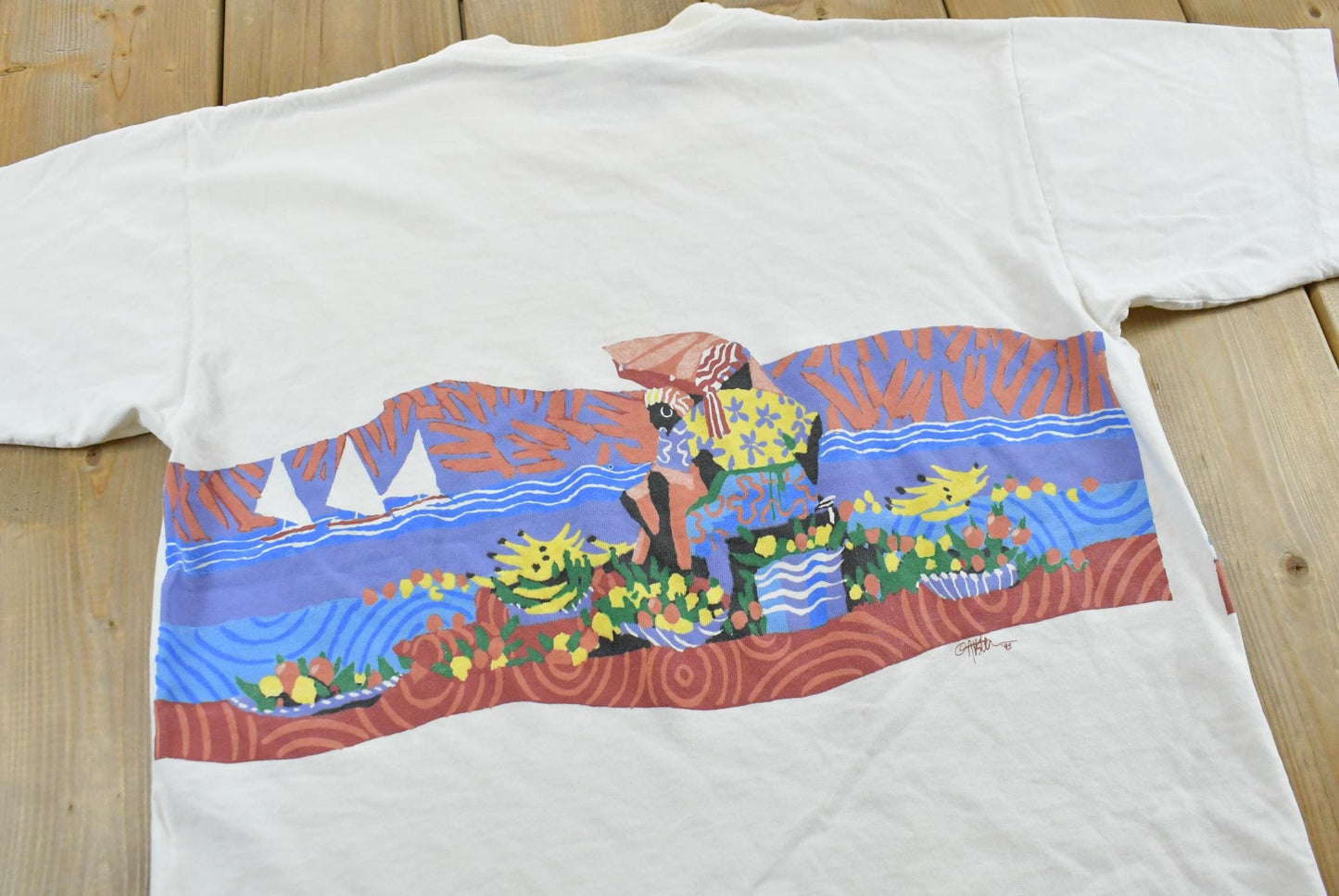 Vintage 1990s Saint Croix US Virgin Islands Souvenir Travel T-Shirt Mens M