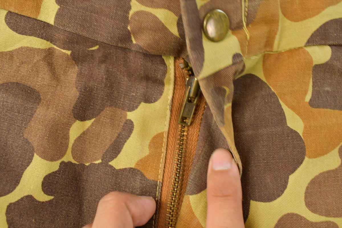Vintage 1980s Game Winner Duck Camo Hunting Brush Pants Men's 40 x 33