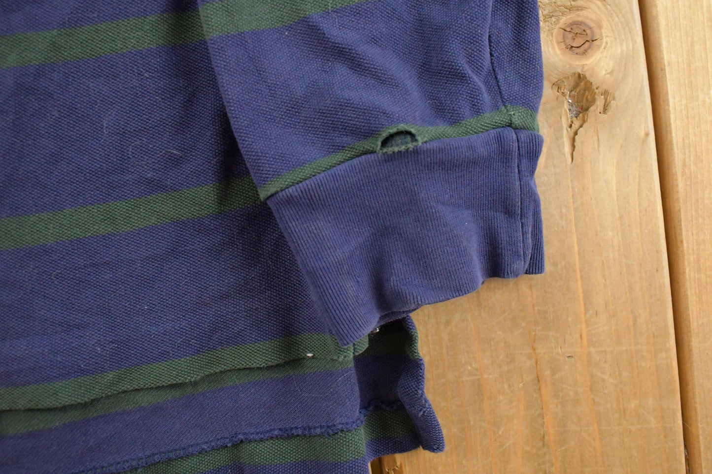 Vintage 1990s Polo Ralph Lauren Striped Long Sleeve Rugby Shirt Men's L
