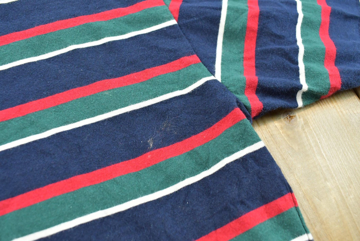 Vintage 1990s Honors Striped Polo Shirt Men's L