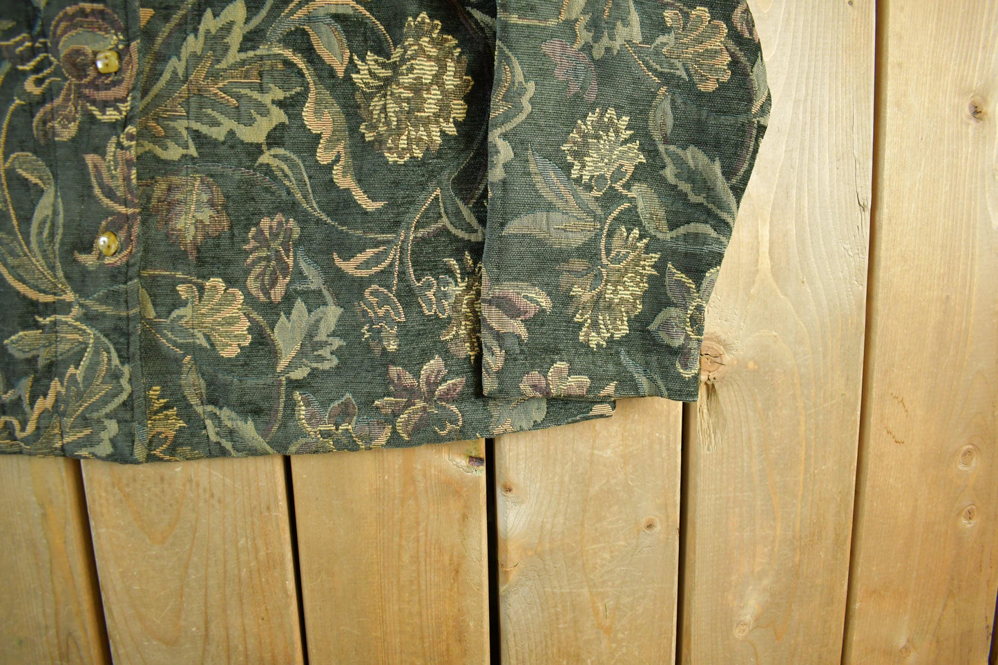 Vintage 1990s Coldwater Creek All Over Print Floral Tapestry Blazer Jacket Women's 1X