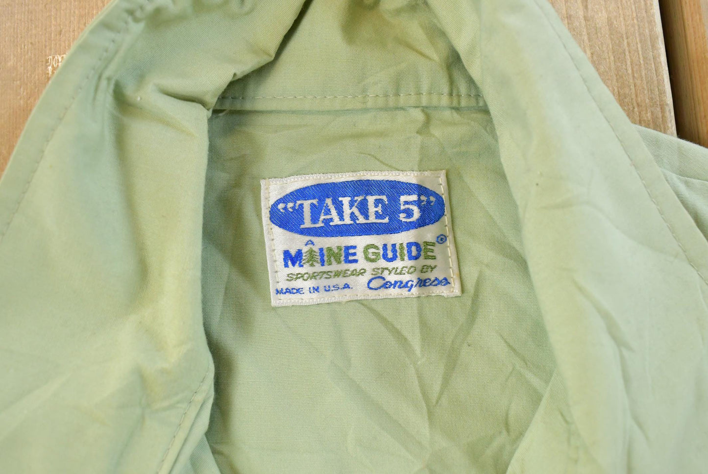 Vintage 1970s Take 5 Blank Harrington Windbreaker Jacket Men's Large