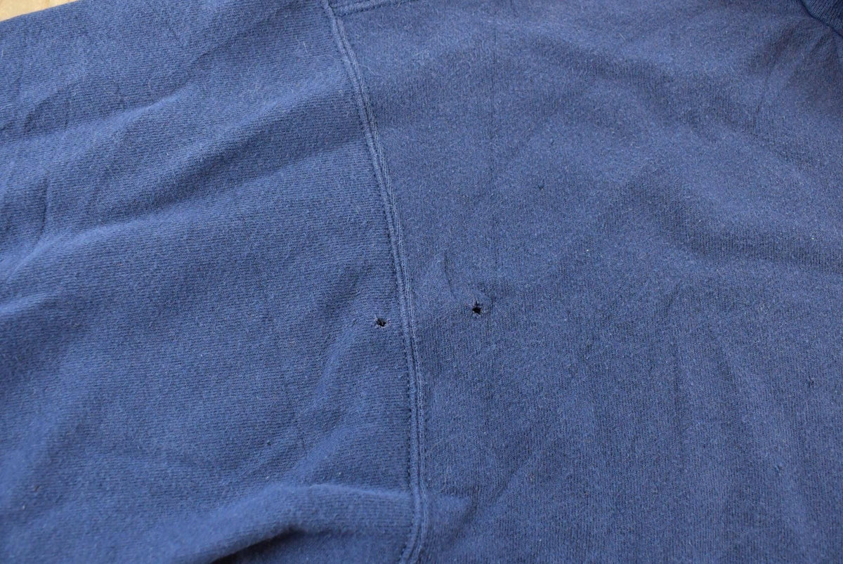 Vintage 1990s Distressed Nike Middle Mini Swoosh Embroidered Center Check Hoodie Sweatshirt Men's L
