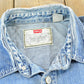 Vintage 1990s Distressed Levis Red Tab Denim Heavyweight Button Up Shirt Men's XL