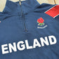 Vintage 1990s England Rugby Quarter Zip Collared Pullover Sweatshirt Mens M