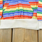 Vintage 1980s Sears Striped Rugby Polo Collared Sweatshirt Youth 6