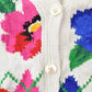 Vintage 2000 Adrienne Vittadini Floral Knit Cardigan Sweater Women's S