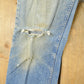 Vintage 1970s Lee Distressed Flare Denim Jeans Men's 30 x 31