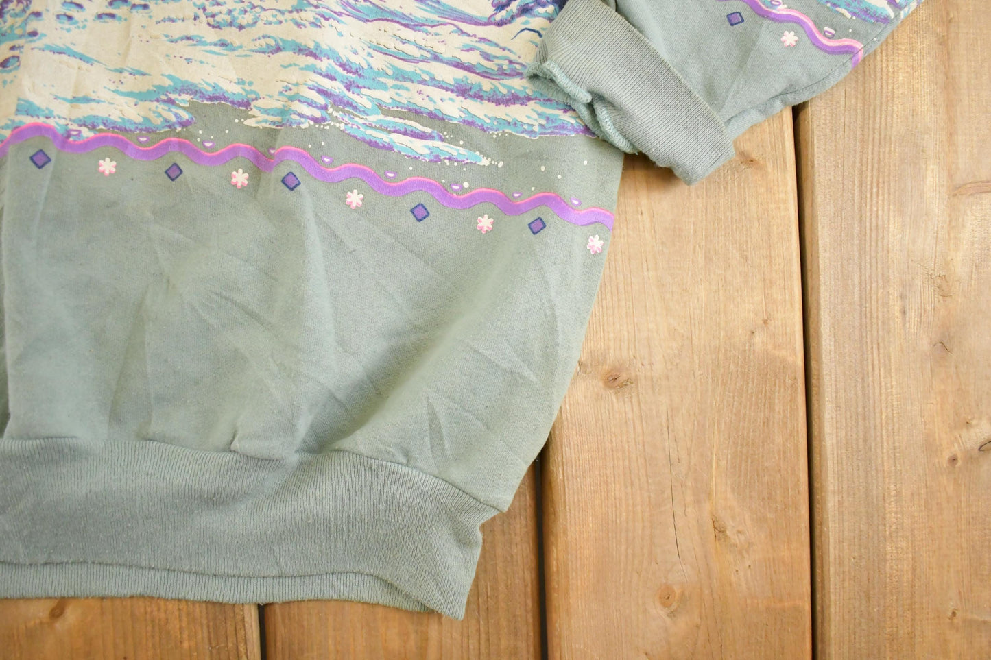Vintage 1980s Lifestyles AOP Outdoorsman Souvenir Crewneck Sweatshirt Womens XL