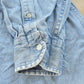 Vintage 1990s North Crest Denim Button Up Shirt Men's 2XL