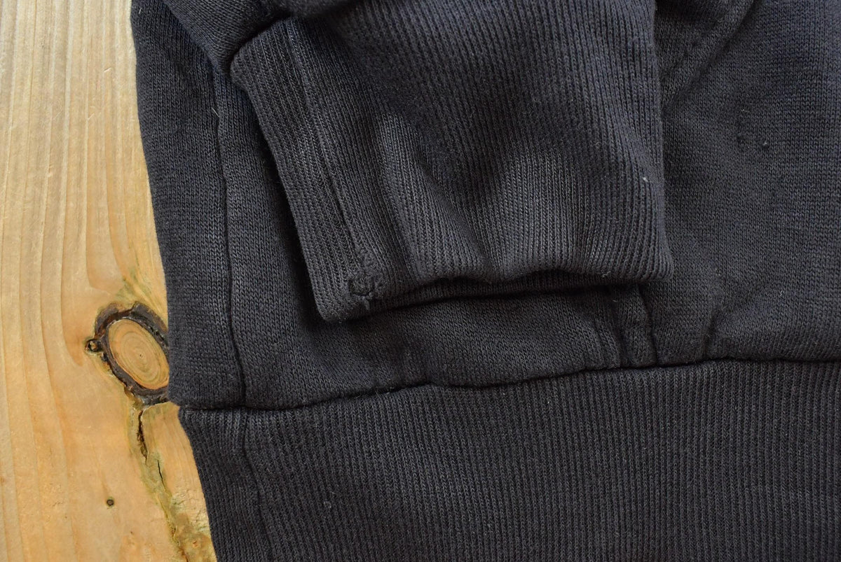 Vintage 1980s McGregor Black Thermal Lined Full Zip Up Raglan Hoodie Sweatshirt Men's L
