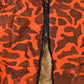 Vintage 1980s Lined Orange Woodland Camo Full Zip Hoodie Men's M