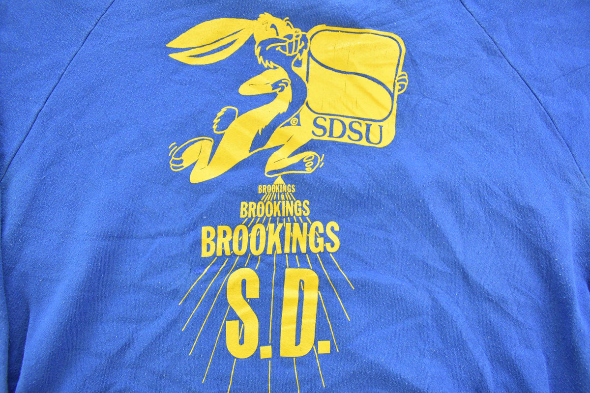 Vintage 1990s South Dakota State University Jack Rabbits Collegiate Raglan Crewneck Sweatshirt Men's L
