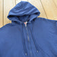 Vintage 1990s Hanes Her Way Blue Zip Up Hoodie Mens XL