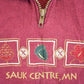 Vintage 1990s Sauk Centre Minnesota Souvenir Quarter Zip Crewneck Sweatshirt Mens XL
