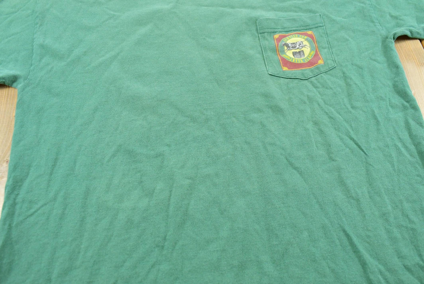 Vintage 1990s Trader Joe's Jumping Cow Amber Ale Souvenir T-Shirt Mens L