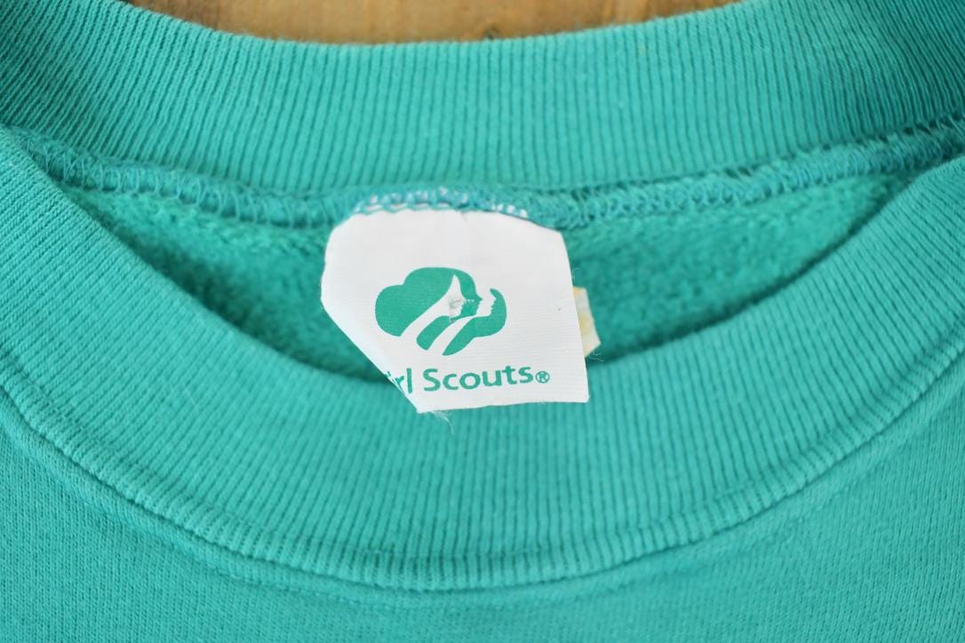 Vintage 1990s Junior Girl Scouts Cute Crewneck Sweater Men's XS