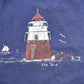 Vintage 1990s The Bug Lighthouse Graphic Travel Crewneck Sweatshirt Women's XL
