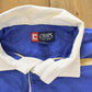 Vintage 2000s Chaps Striped Embroidered Rugby Long Sleeve Polo Shirt Men's L
