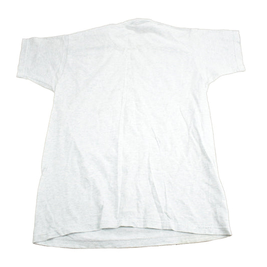 Vintage 1990s Fruit Of The Loom Blank Grey T Shirt Men's Medium