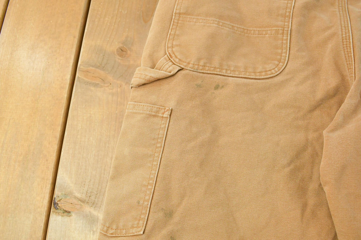 Vintage 2000s Carhartt Flannel Lined Canvas Work Pants Men's 37 x 28.5