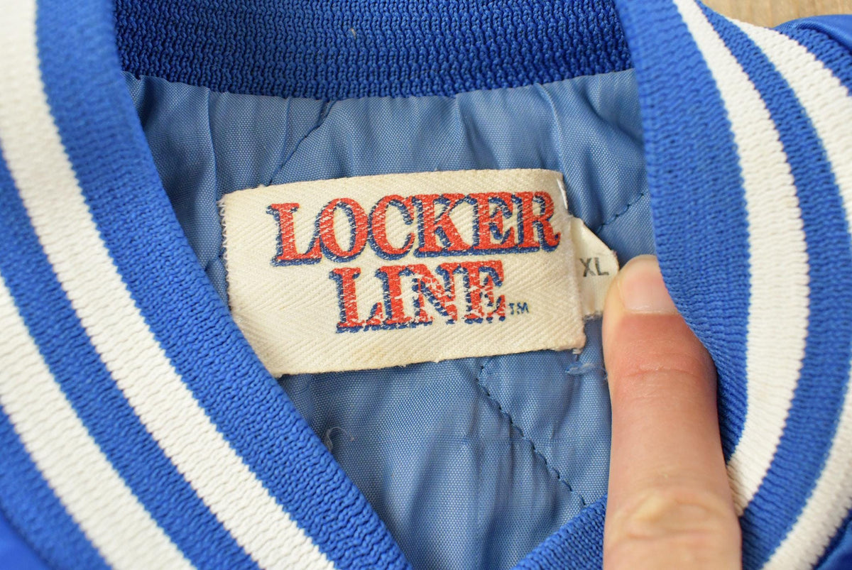 Vintage 1980s Indianapolis Colts NFL Locker Line Satin Bomber Jacket Men's XL