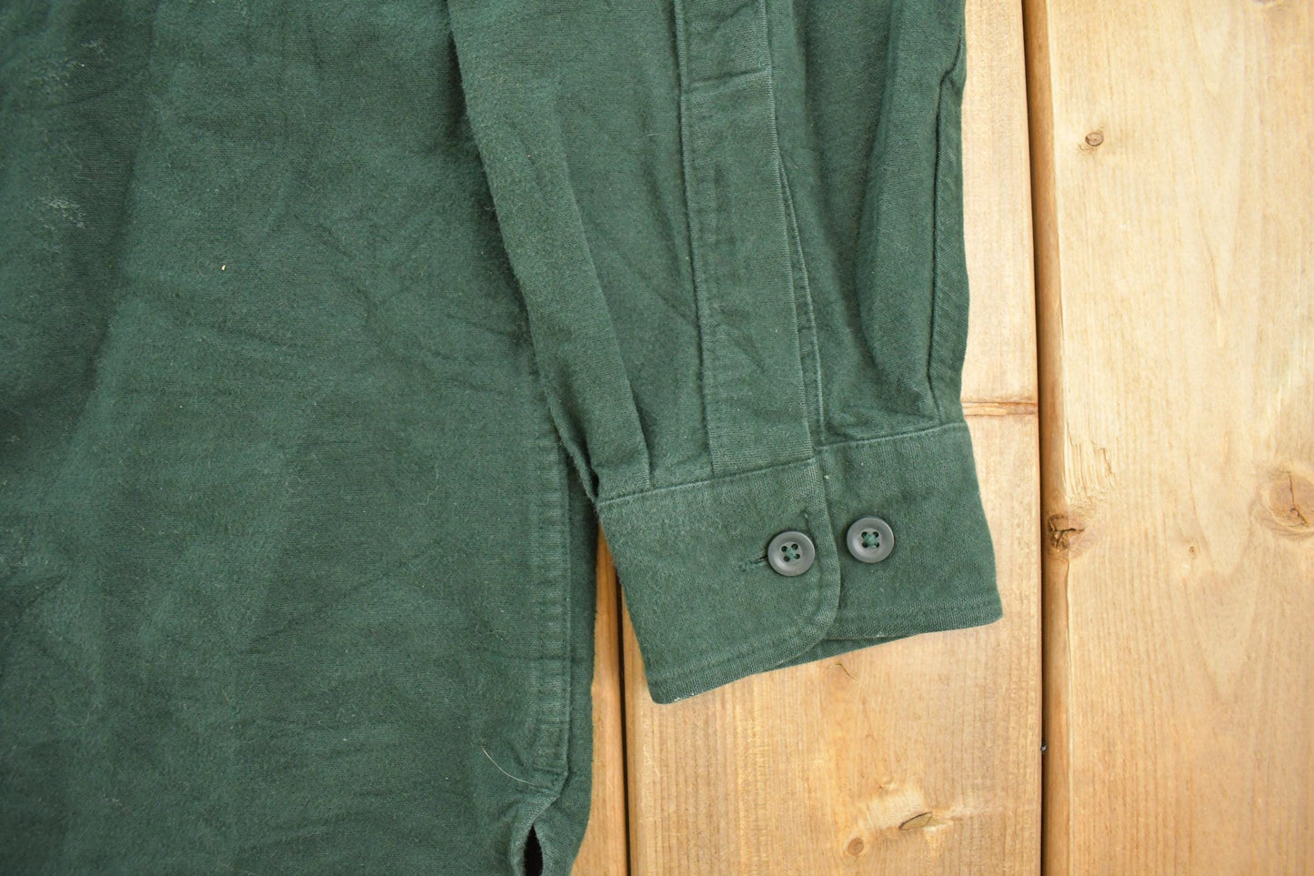 Vintage Y2K L.L. Bean Dark Green Cloth Button Up Shirt Men's L