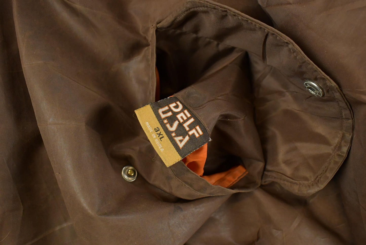 Vintage 1990s Delf USA Parka Flyer Military Bomber Flight Jacket Men's Large