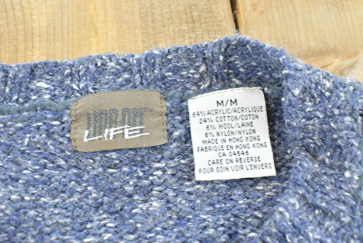 Vintage 1990s Urban Life Full Zip Up Knitted Sweater Men's S