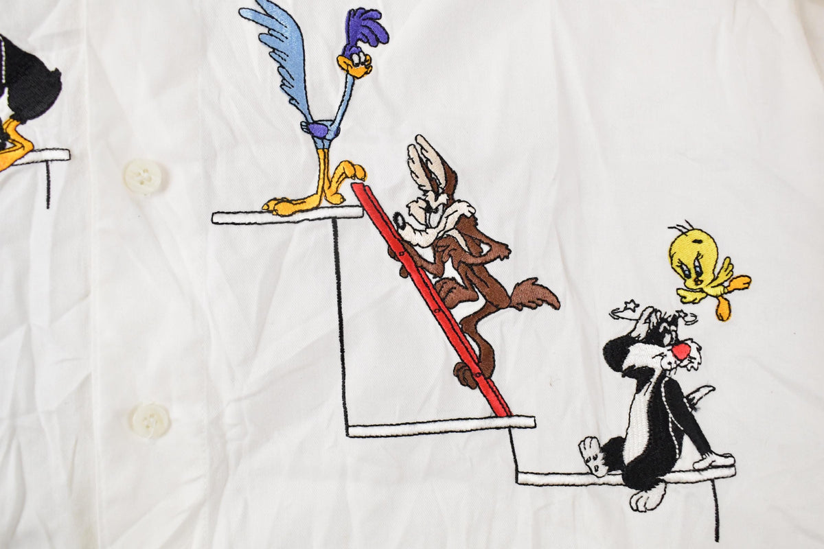 Vintage 1990s Looney Tunes Button Up Shirt Men's XS