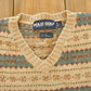 Vintage 1990s Polo Golf By Ralph Lauren Geometric Wool Knit V Neck Sweater Vest Men's L