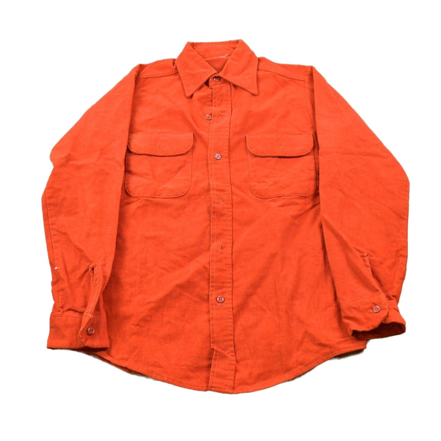 Vintage 1990s Orange Button Up Shirt Men's Large