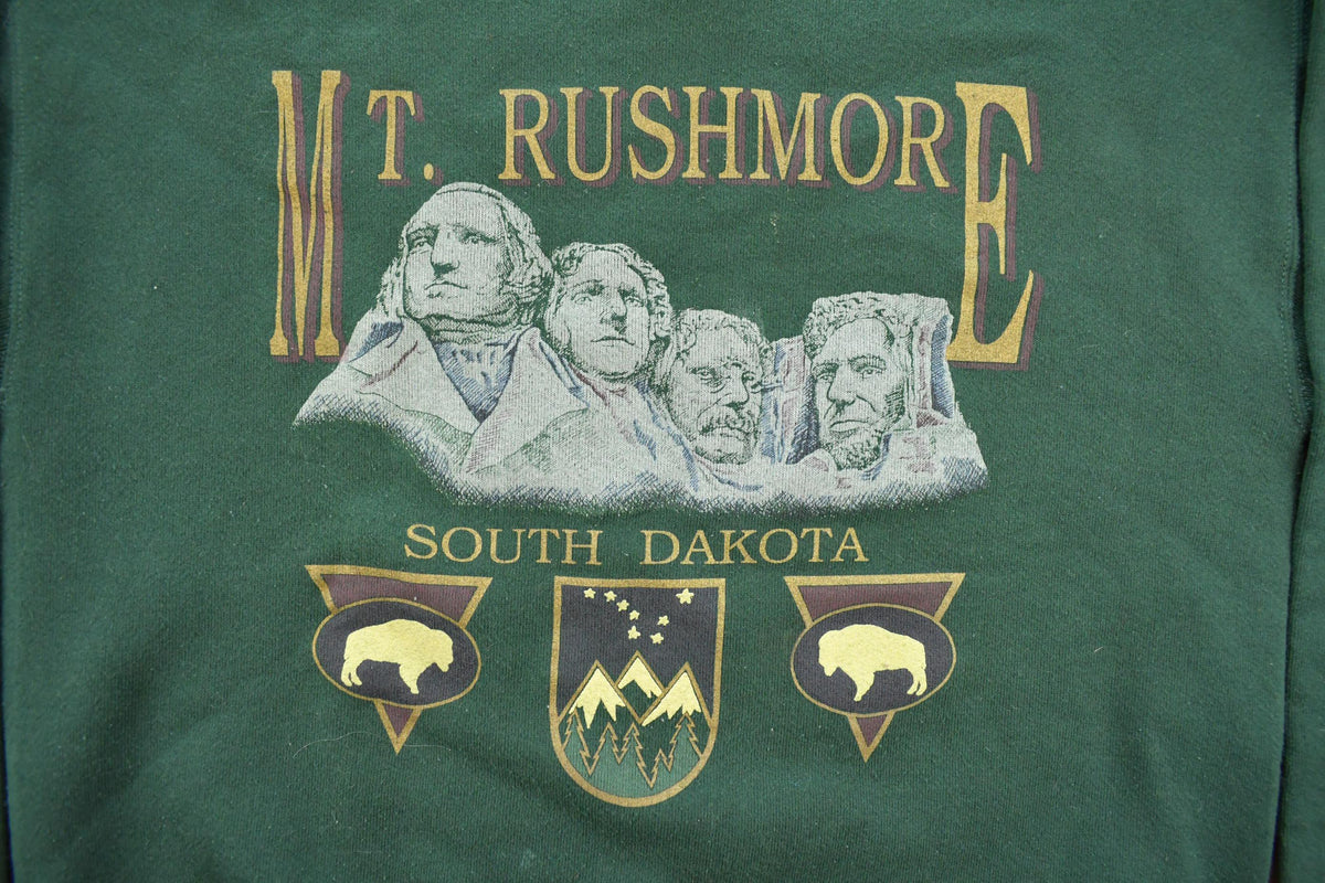 Vintage 1990s Mount Rushmore South Dakota Graphic Travel Crewneck Sweatshirt Men's M