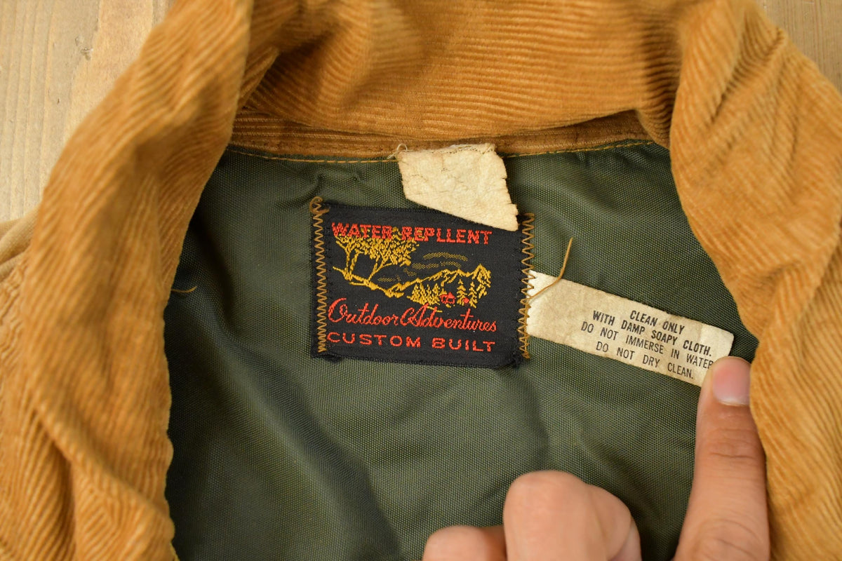 Vintage 1960s Outdoors Adventure Canvas Hunting Jacket Men's Large