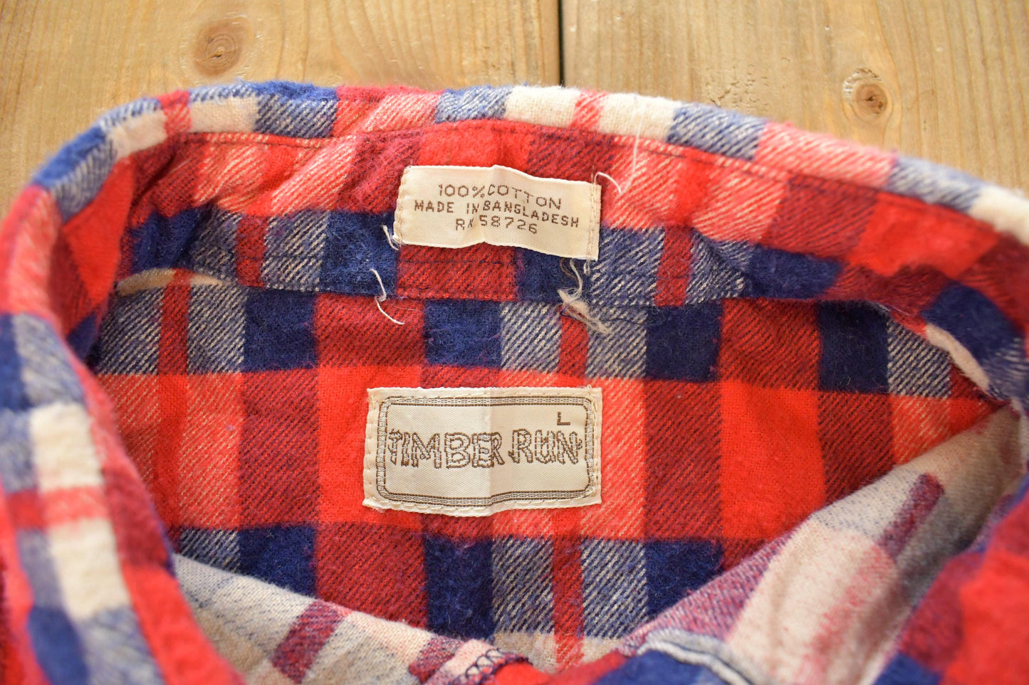 Vintage 1990's Timber Run Plaid Western Style Button Up Shirt Men's L