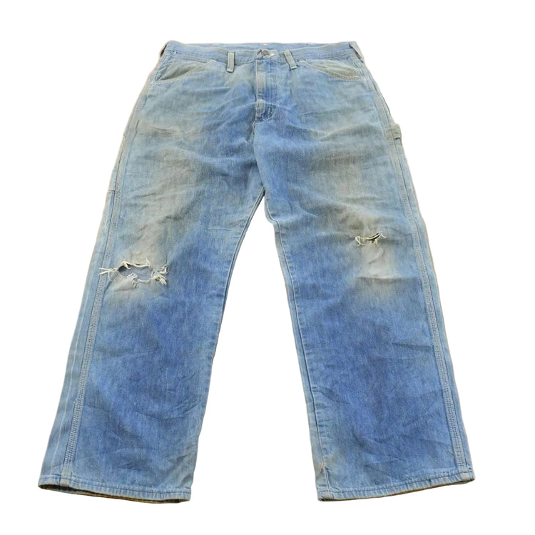Vintage 1970s Wrangler Distressed Denim Jeans Men's 34 x 29