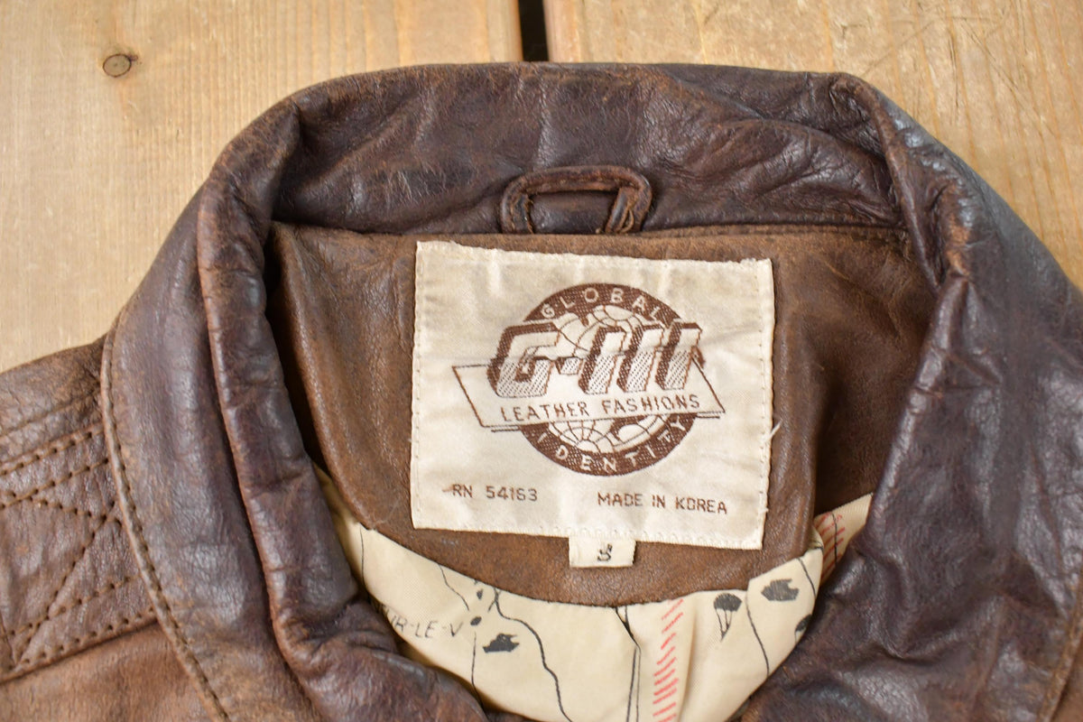 Vintage 1980s G III Leather Flight Bomber Jacket Men's S