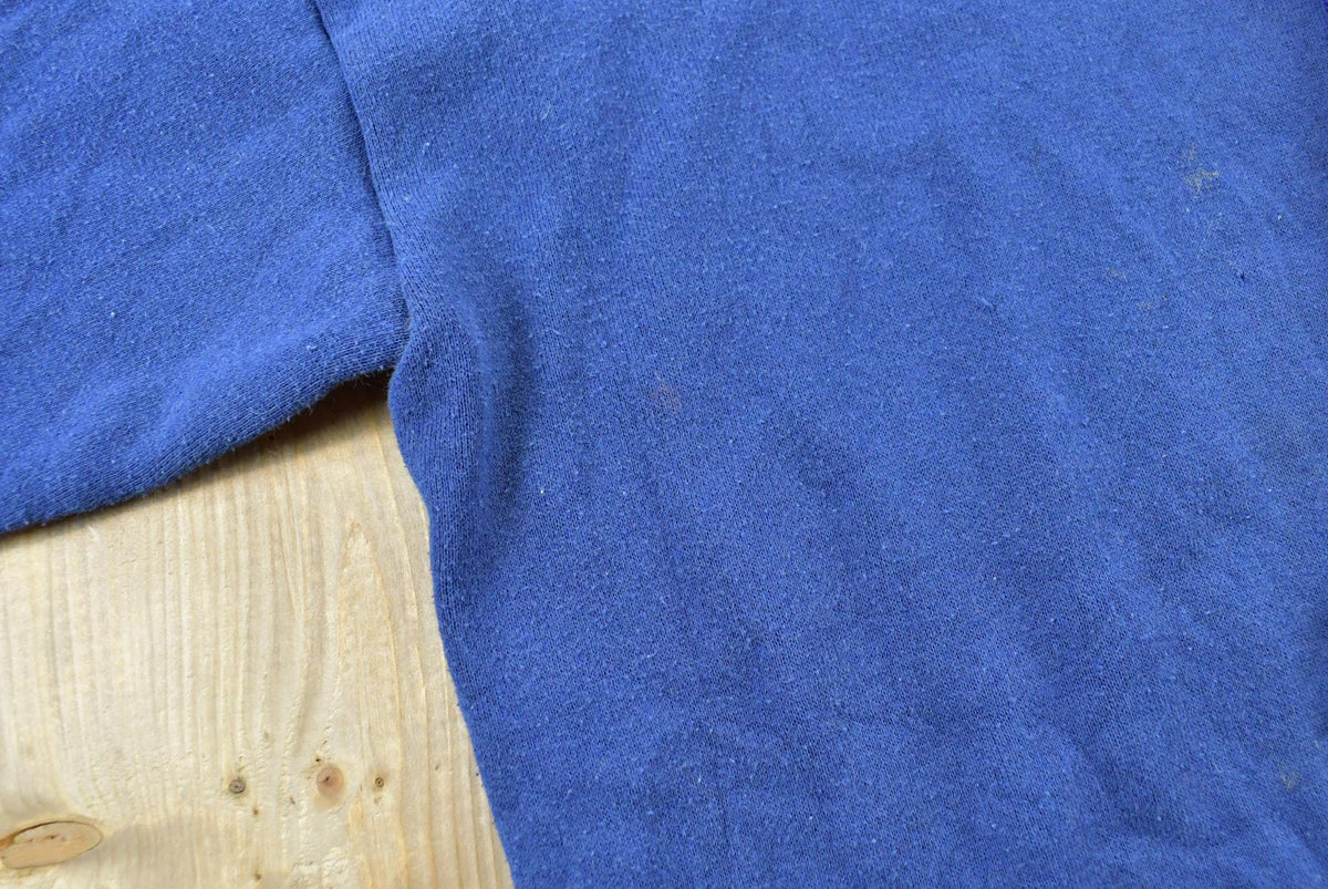 Vintage 1990s Sturdy Sweats Full Zip Up Blank Blue Hoodie Sweatshirt Men's L