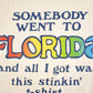 Vintage 1990's Florida Souvenir Travel T-Shirt Mens M