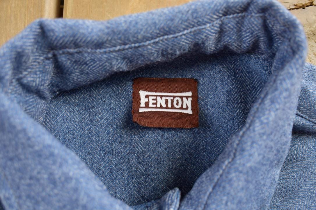 Vintage 1990s Fenton Western Style Denim Snap Button Shirt Men's M