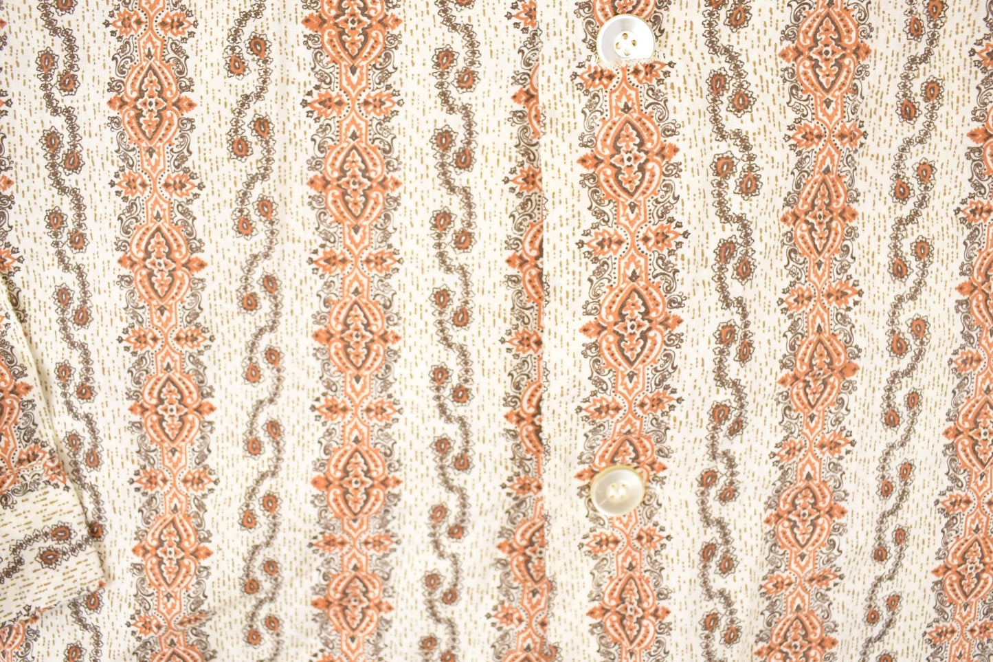 Vintage 1980s Boho Hippie Button Up Shirt Men's L