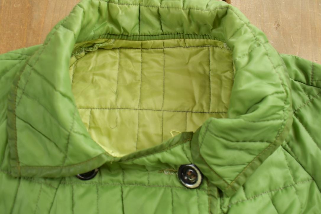 Vintage 1970s Quilted Overcoat Jacket Men's XL