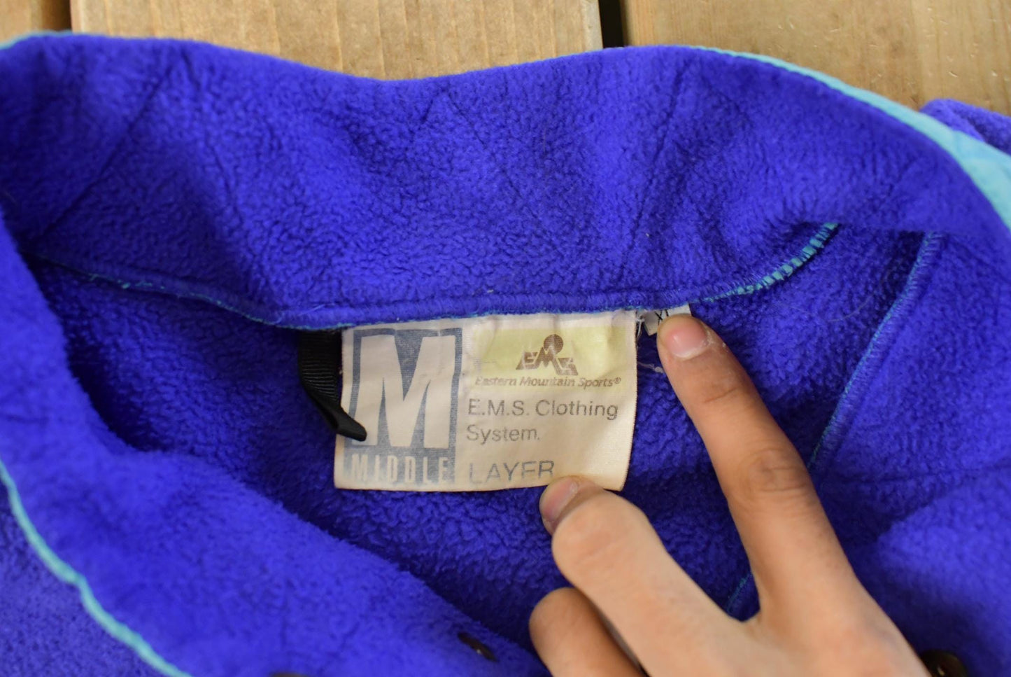 Vintage 1980s Eastern Mountain Sports EMS T Snap Fleece Sweater Men's XL