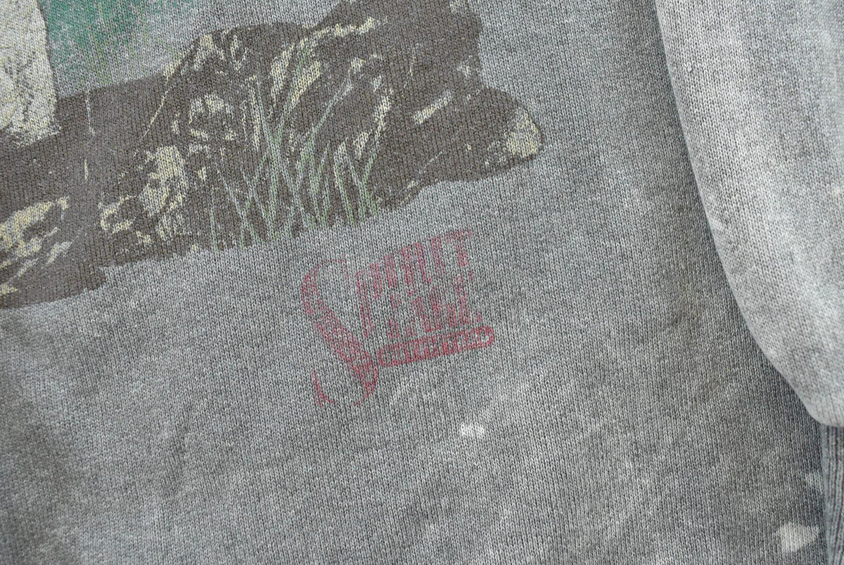 Vintage 1990s Lone Wolf Crewneck Sweatshirt Men's L