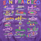 Vintage 1990s San Francisco Landmarks Graphic Travel Crewneck Sweatshirt Men's M