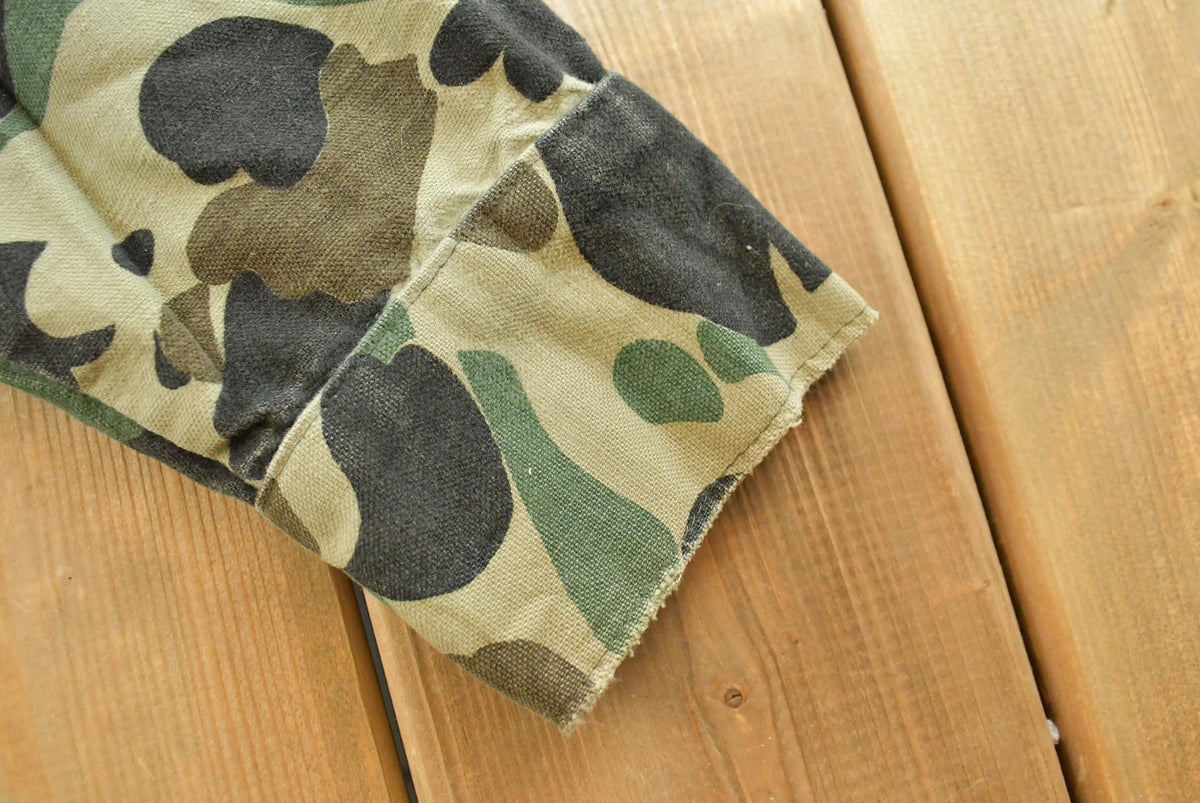 Vintage 1980s Frostproof Duck Camo Chamois Flannel Button Up Shirt Men's L