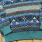 Vintage 1990s Van Heusen Acrylic Knit Striped Crewneck Sweater Men's M